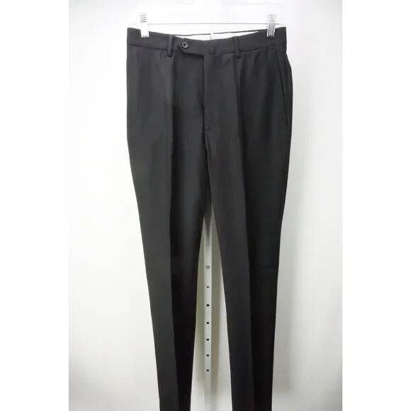 Incotex Black S100s High Comfort Wool Dress Pants Trousers 46 EU Brand NEW